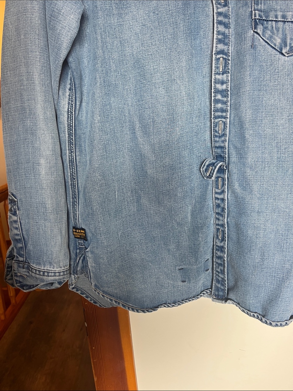 G-Star Light Blue Denim Button-Up Shirt - Picture 3 of 13